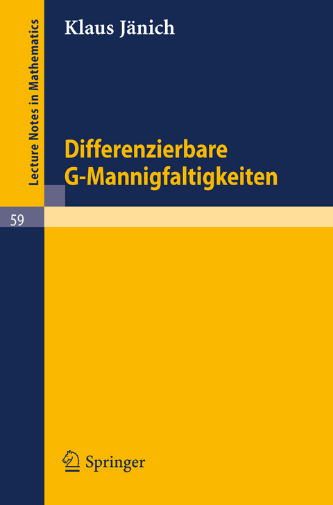 Differenzierbare G-Mannigfaltigkeiten - Klaus Jänich