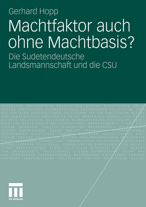 Machtfaktor auch ohne Machtbasis? - Gerhard Hopp