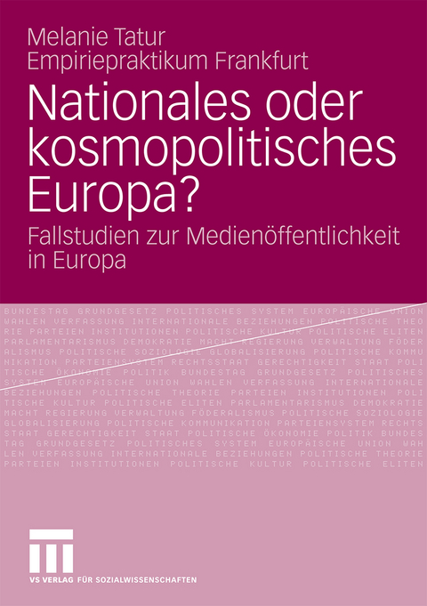 Nationales oder kosmopolitisches Europa? - 