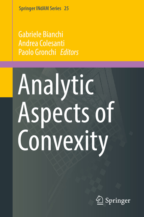 Analytic Aspects of Convexity - 