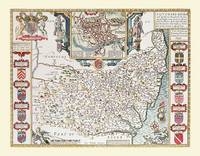 John Speed Map of Suffolk 1611 - John Speed