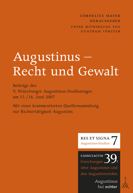 Augustinus - Recht und Gewalt - 