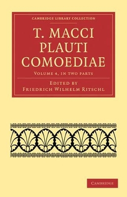 T. Macci Plauti Comoediae 2 Part Set - Titus Maccius Plautus