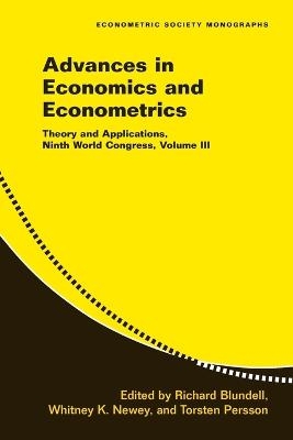 Advances in Economics and Econometrics: Volume 3 - 