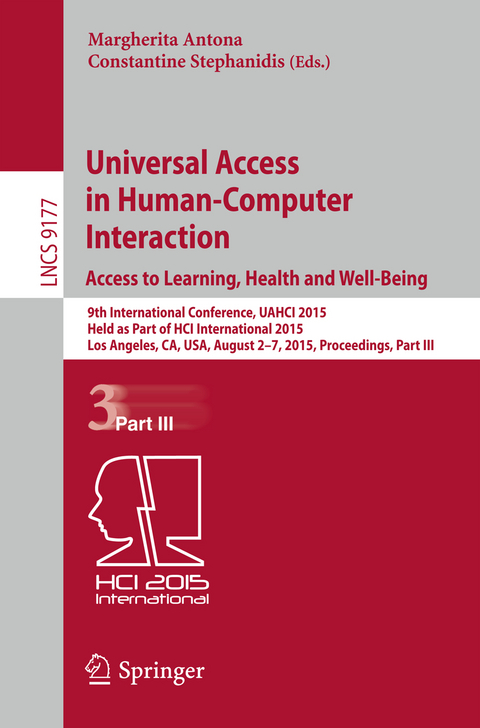 Universal Access in Human-Computer Interaction. Access to Learning, Health and Well-Being - 