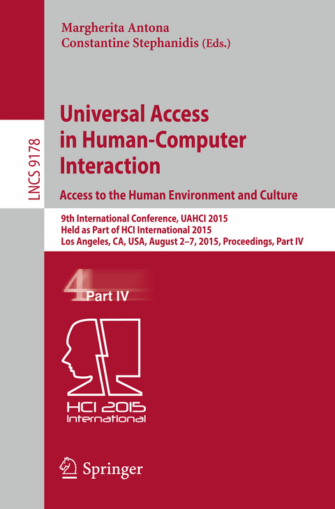 Universal Access in Human-Computer Interaction. Access to the Human Environment and Culture - 