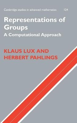 Representations of Groups - Klaus Lux, Herbert Pahlings