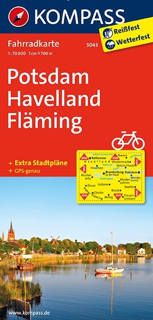 KOMPASS Fahrradkarte Potsdam, Havelland, Fläming - 