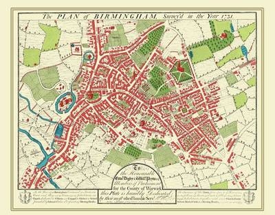 Plan of Birmingham 1731 by William Westley - William Westley