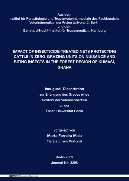 Impact of insecticide-treated nets protecting cattle in zero-grazing units on nuisance and biting insects in the forest region of  Kumasi, Ghana - Marta F Maia