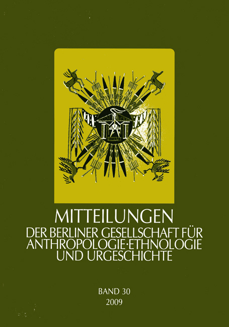 Mitteilungen der Berliner Gesellschaft für Anthropologie, Ethnologie und Urgeschichte