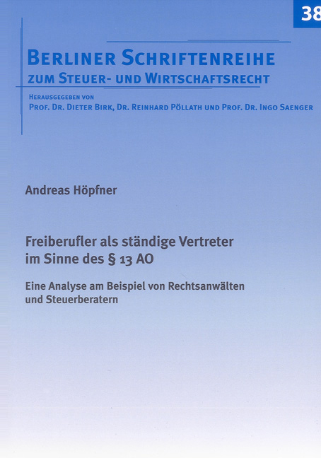 Freiberufler als ständige Vertreter im Sinne des § 13 AO - Andreas Höpfner