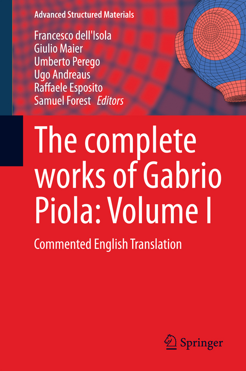 The complete works of Gabrio Piola: Volume I - 