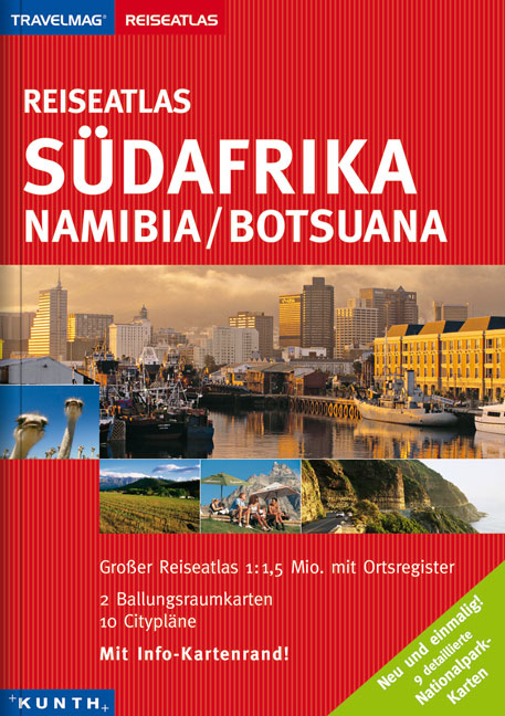 KUNTH Reiseatlas Südafrika, Namibia, Botsuana 1:1,5 Mio. - 