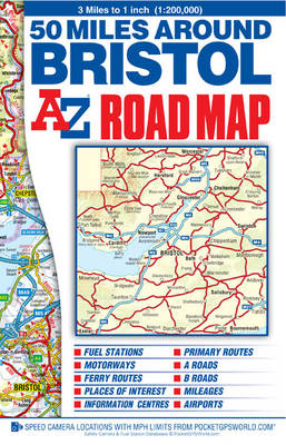 50 Miles Around Bristol Road Map -  Geographers' A-Z Map Company