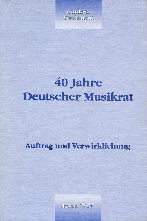 40 Jahre Deutscher Musikrat - 