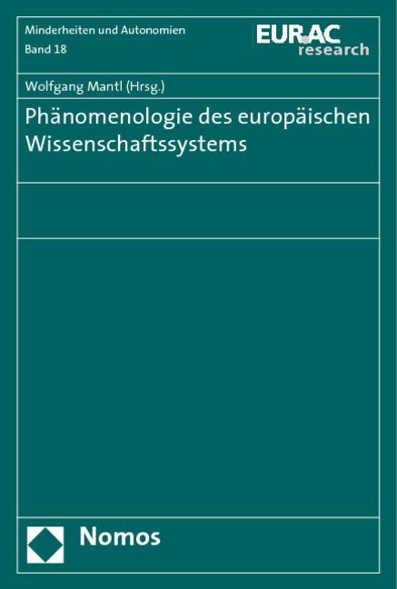 Phänomenologie des europäischen Wissenschaftssystems - 