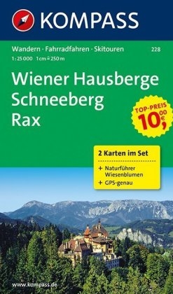 KOMPASS Wanderkarte Wiener Hausberge - Schneeberg - Rax - 