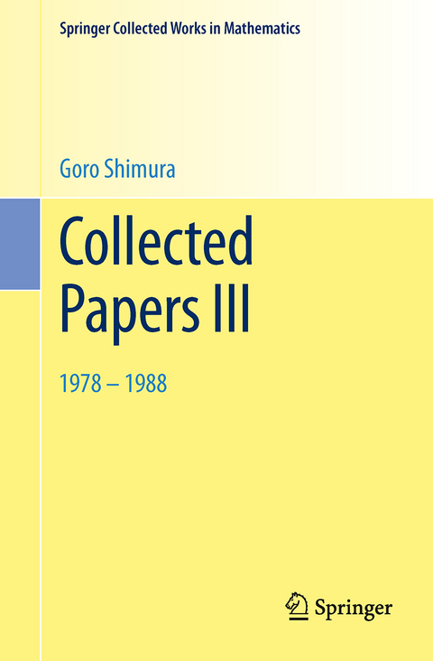 Collected Papers III - Goro Shimura
