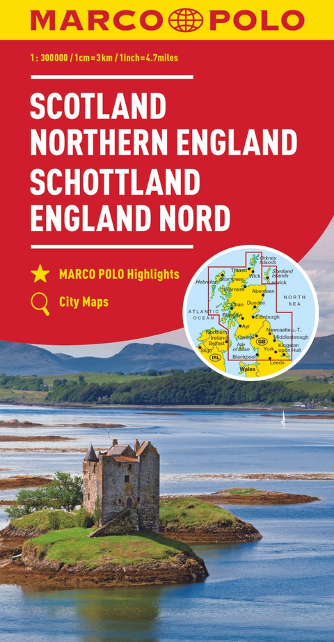 MARCO POLO Regionalkarte Schottland, England Nord 1:300.000