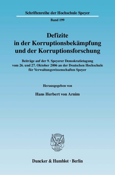 Defizite in der Korruptionsbekämpfung und der Korruptionsforschung. - 