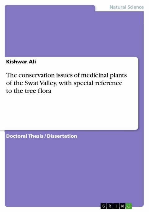 The conservation issues of medicinal plants of the Swat Valley, with special reference to the tree flora - Kishwar Ali