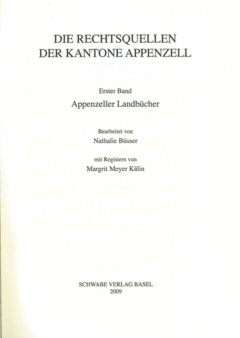 Appenzeller Landbücher - Nathalie Büsser, Margrit Meyer Kälin