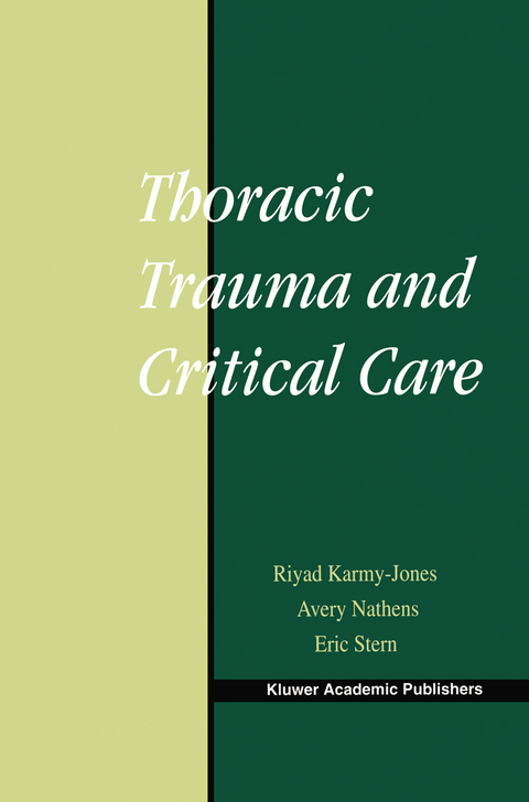 Thoracic Trauma and Critical Care - 