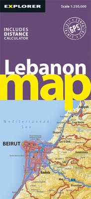 Lebanon Road Map -  Explorer Publishing and Distribution