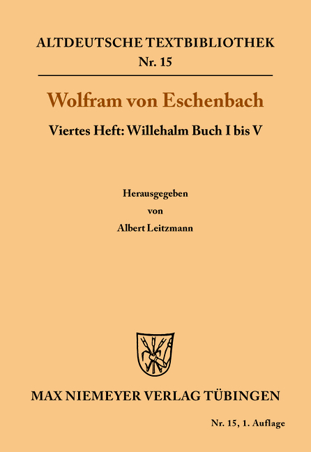 Willehalm Buch I bis V -  Wolfram von Eschenbach