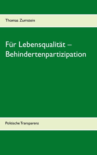 Für Lebensqualität – Behindertenpartizipation - Thomas Zumstein