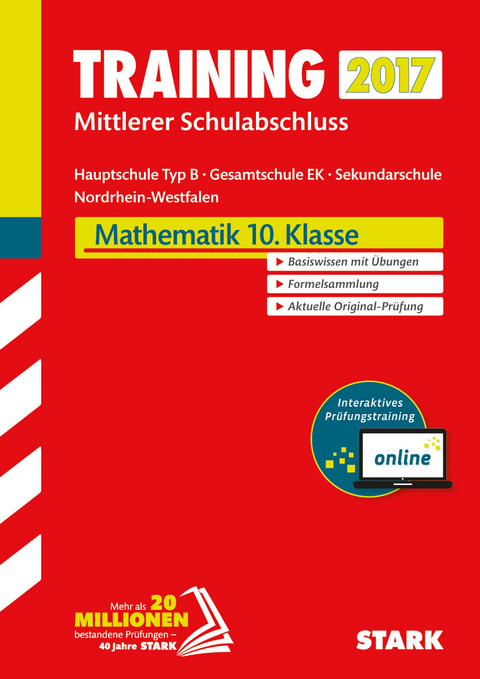 Training Zentrale Prüfung Hauptschule Typ B - Nordrhein-Westfalen Mathematik inkl. Online-Prüfungstraining