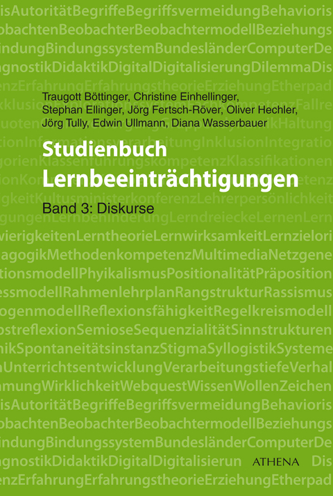 Studienbuch Lernbeeinträchtigungen - Traugott Böttinger, Christine Einhellinger, Stephan Ellinger, Jörg Fertsch-Röver, Oliver Hechler, Jörg Tully, Edwin Ullmann, Diana Wasserbauer