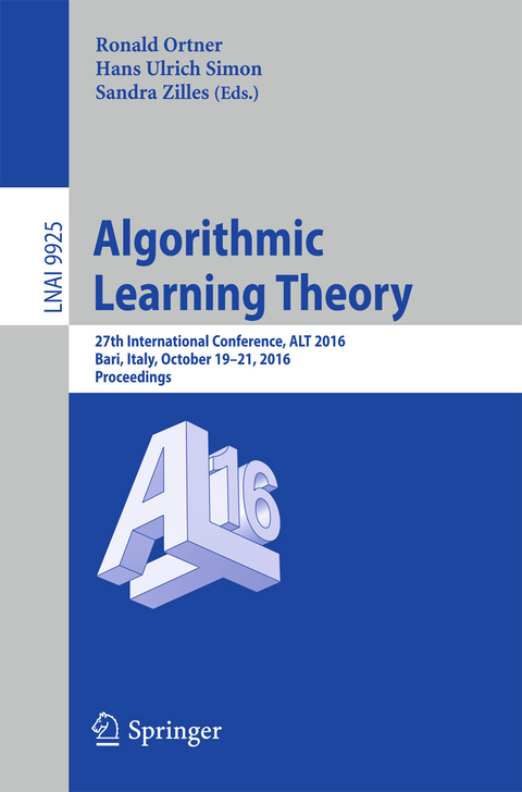 Algorithmic Learning Theory - 