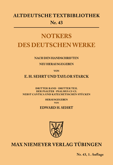 Notkers des Deutschen Werke - 