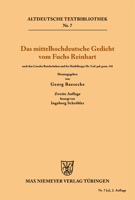 Das mittelhochdeutsche Gedicht vom Fuchs Reinhart -  HEINRICH