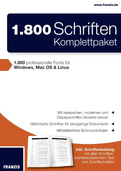 1.800 Schriften Komplettpaket, CD-ROM