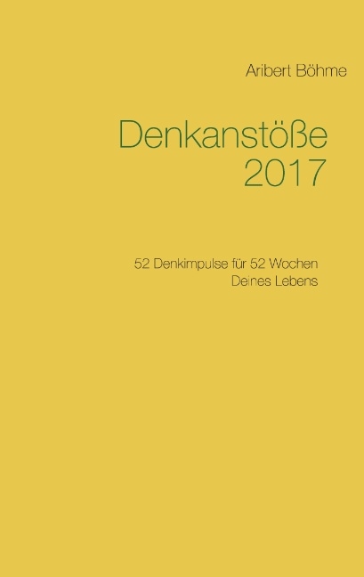 Denkanstöße 2017 - Aribert Böhme