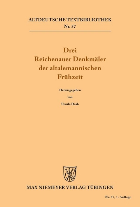 Drei Reichenauer Denkmäler der altalemannischen Frühzeit - 