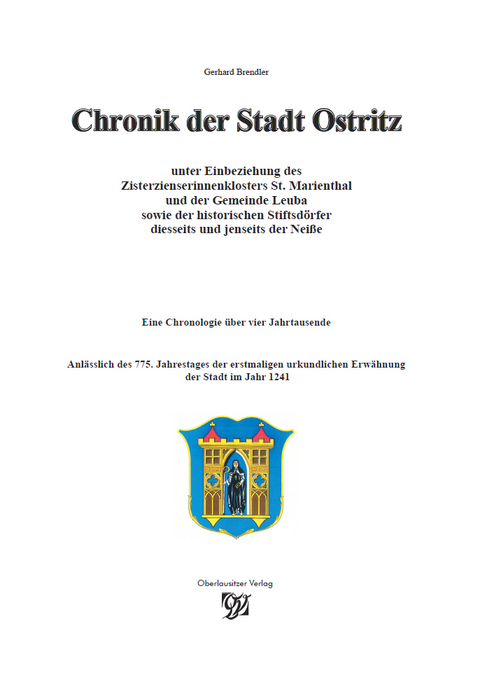Chronik der Stadt Ostritz - Gerhard Brendler