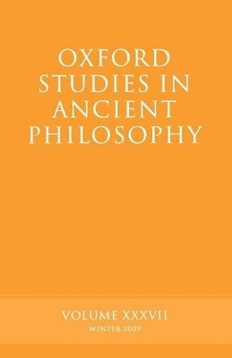 Oxford Studies in Ancient Philosophy Volume 37 - 