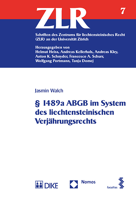 § 1489a ABGB im System des liechtensteinischen Verjährungsrechts - Jasmin Walch