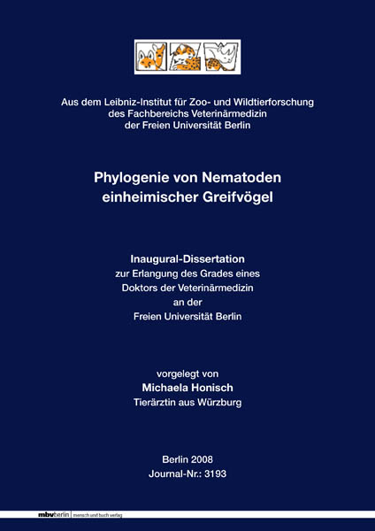 Phylogenie von Nematoden einheimischer Greifvögel - Michaela Honisch