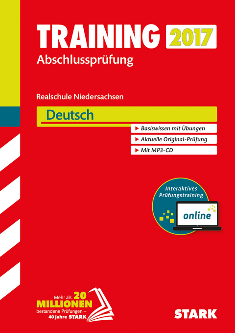 Training Abschlussprüfung Realschule Niedersachsen - Deutsch - inkl. Online-Prüfungstraining