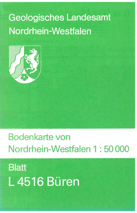 Bodenkarten von Nordrhein-Westfalen 1:50000 / Büren - Frank D Erkwoh, Wolfgang Hellmich