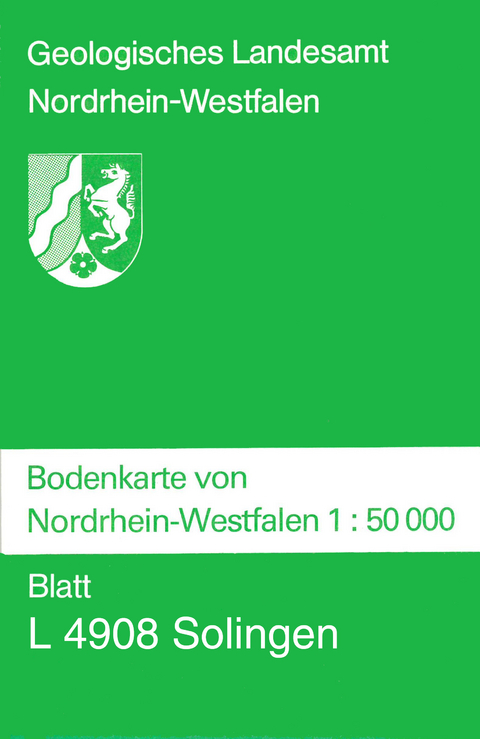 Bodenkarten von Nordrhein-Westfalen 1:50000 / Solingen - Walter G Schraps