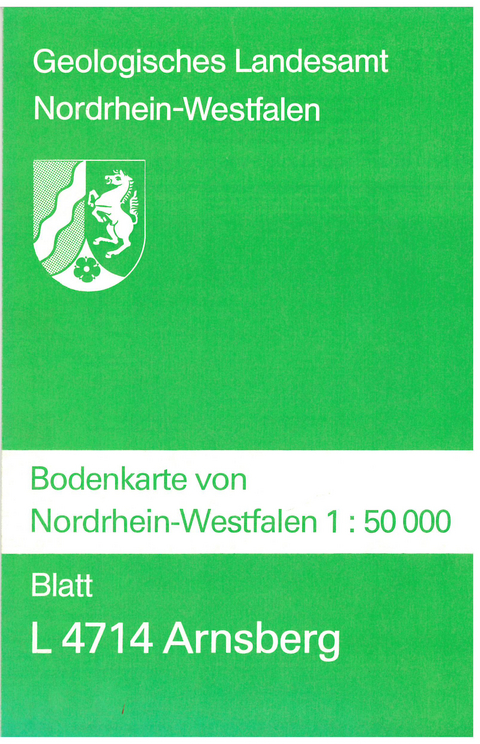 Bodenkarten von Nordrhein-Westfalen 1:50000 / Arnsberg - Franz F Leppelmann, Reinhold Roth