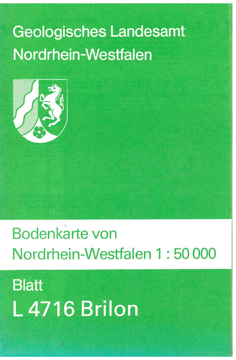 Bodenkarten von Nordrhein-Westfalen 1:50000 / Brilon - Frank D Erkwoh, Wolfgang Hellmich, Franz F Leppelmann
