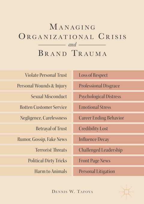 Managing Organizational Crisis and Brand Trauma - Dennis W. Tafoya