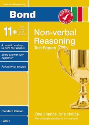 Bond 11+ Test Papers Non-Verbal Reasoning Standard Pack 2 - Alison Primrose